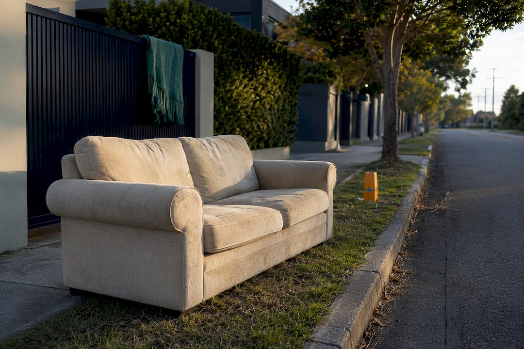 Couch placed for Australian bulky-item collection